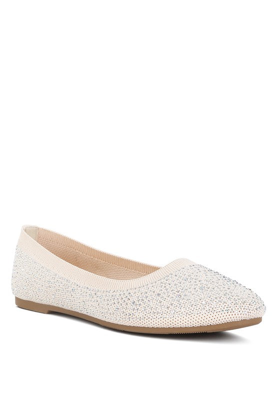 Splash Rhinestones Embellished Ballet Flats - G Marie's Boutique 