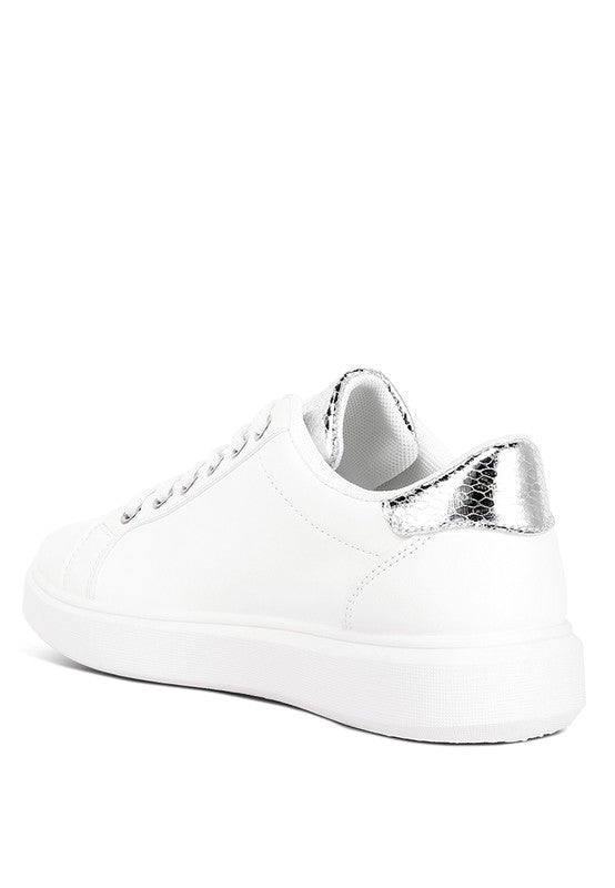 Claude Faux Leather Back Panel Detail Sneakers - G Marie's Boutique 