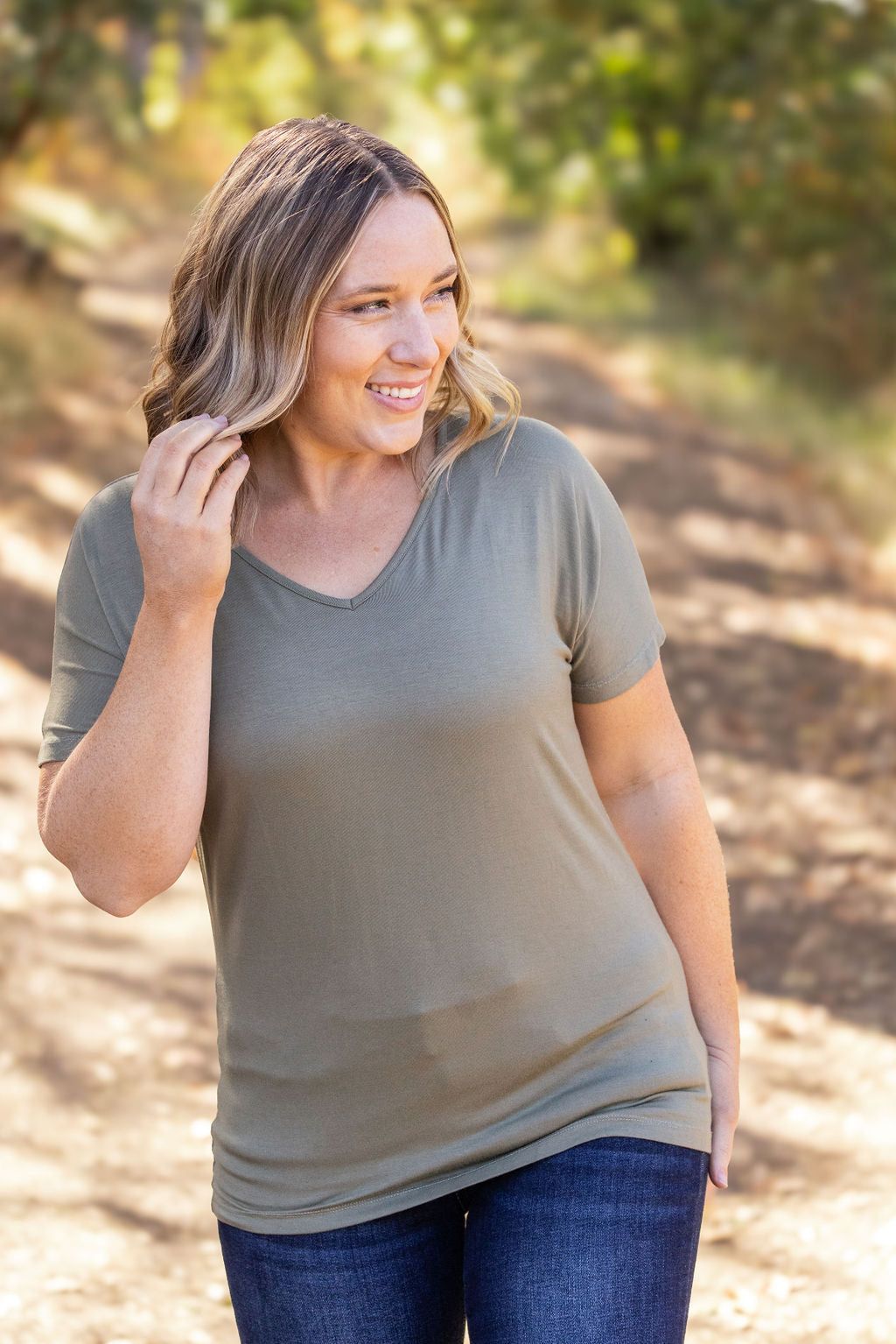 Michelle Mae Chloe Cozy Tee - Olive