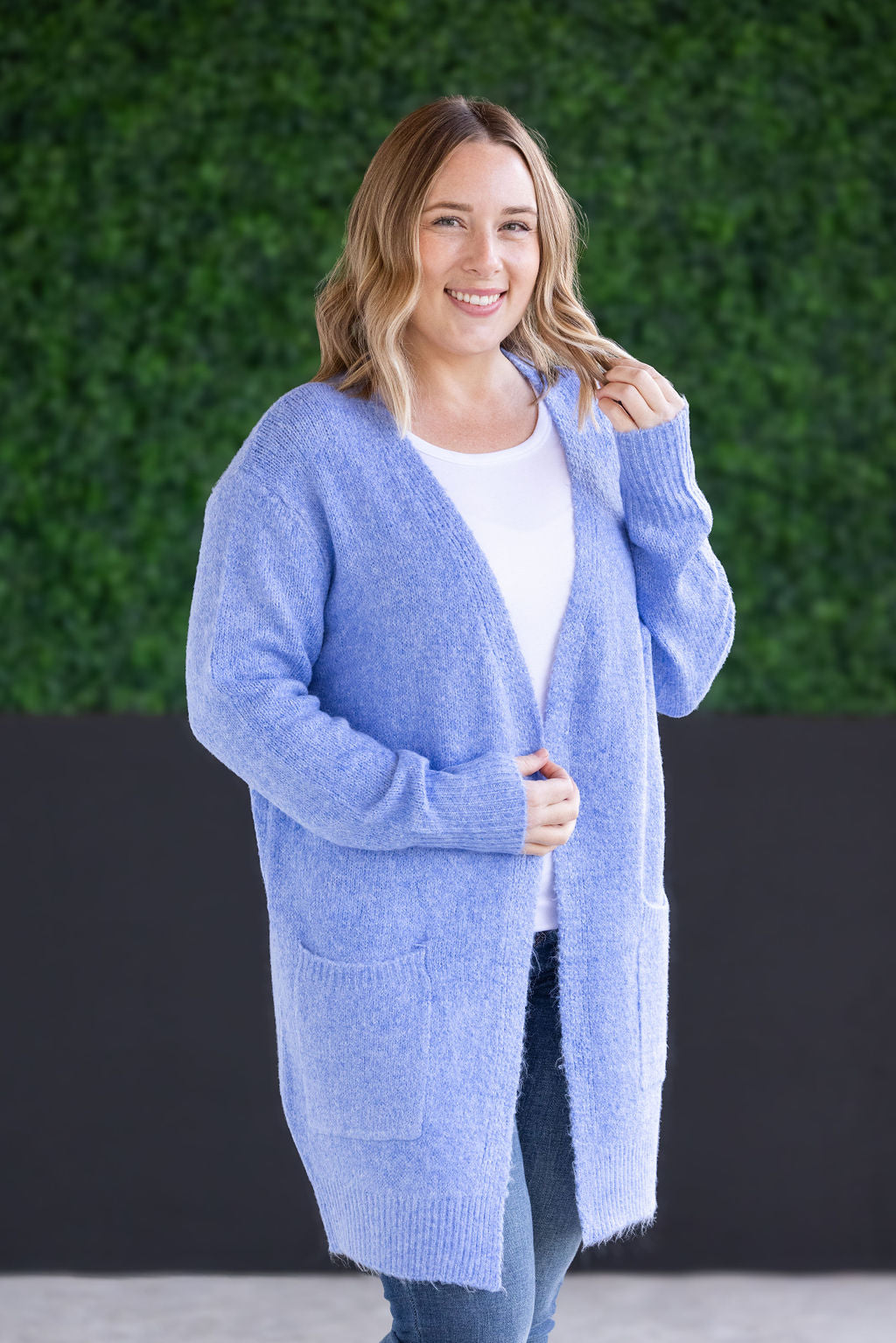 Michelle Mae Madison Cozy Cardigan - Blue