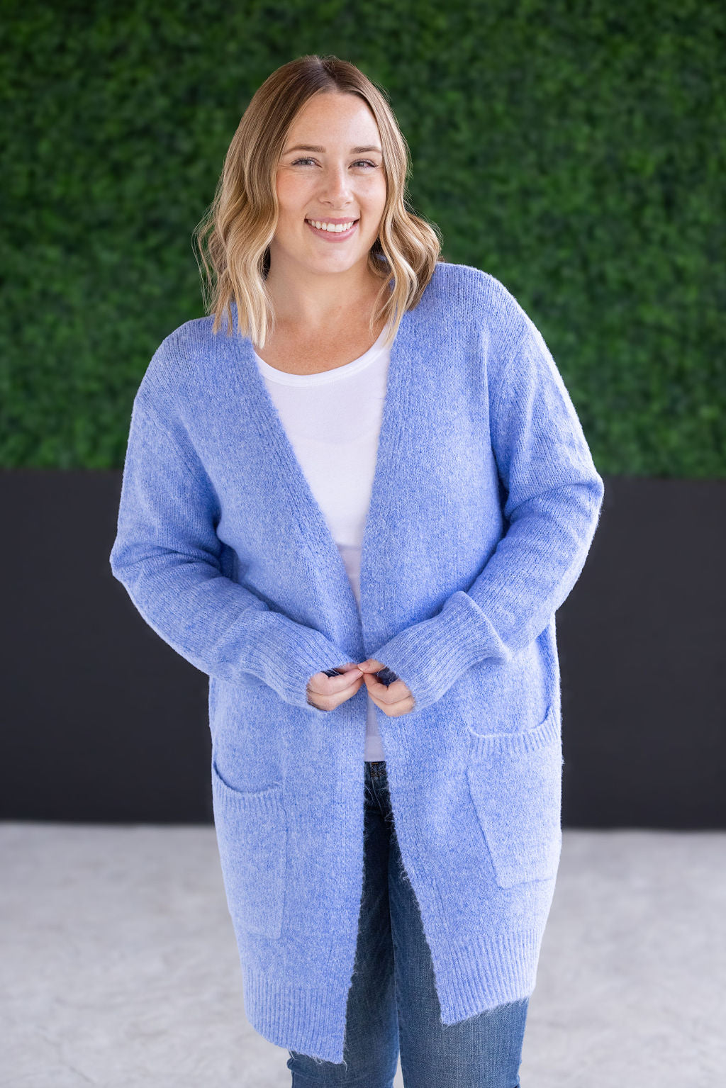 Michelle Mae Madison Cozy Cardigan - Blue