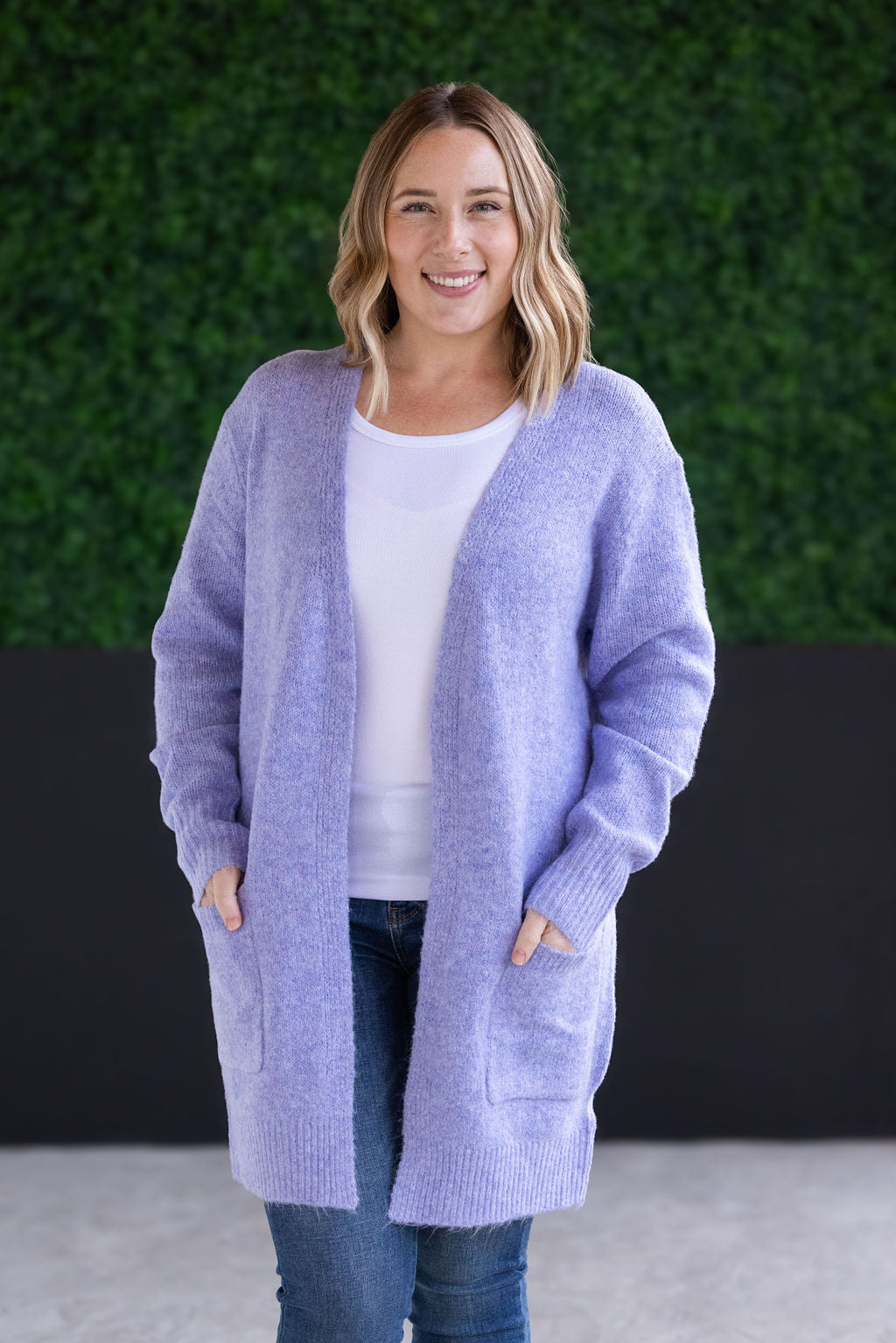 Michelle Mae Madison Cozy Cardigan - Lavender