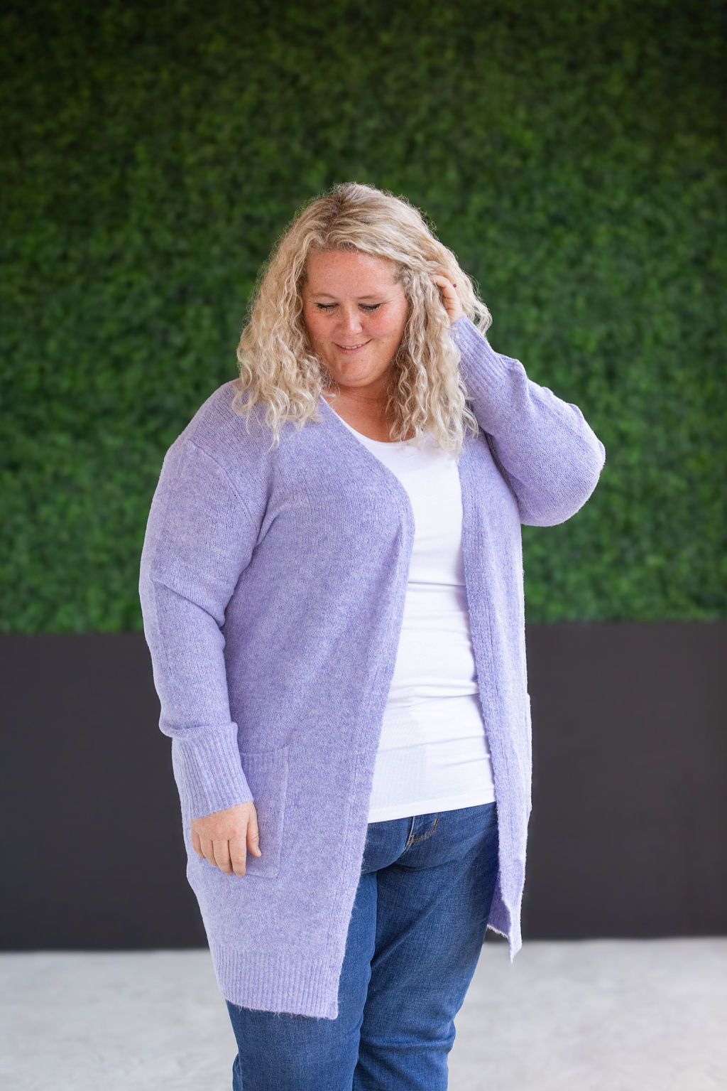 Michelle Mae Madison Cozy Cardigan - Lavender