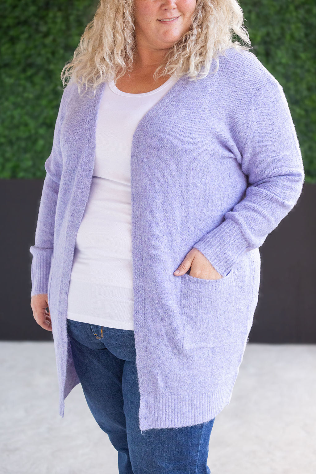 Michelle Mae Madison Cozy Cardigan - Lavender