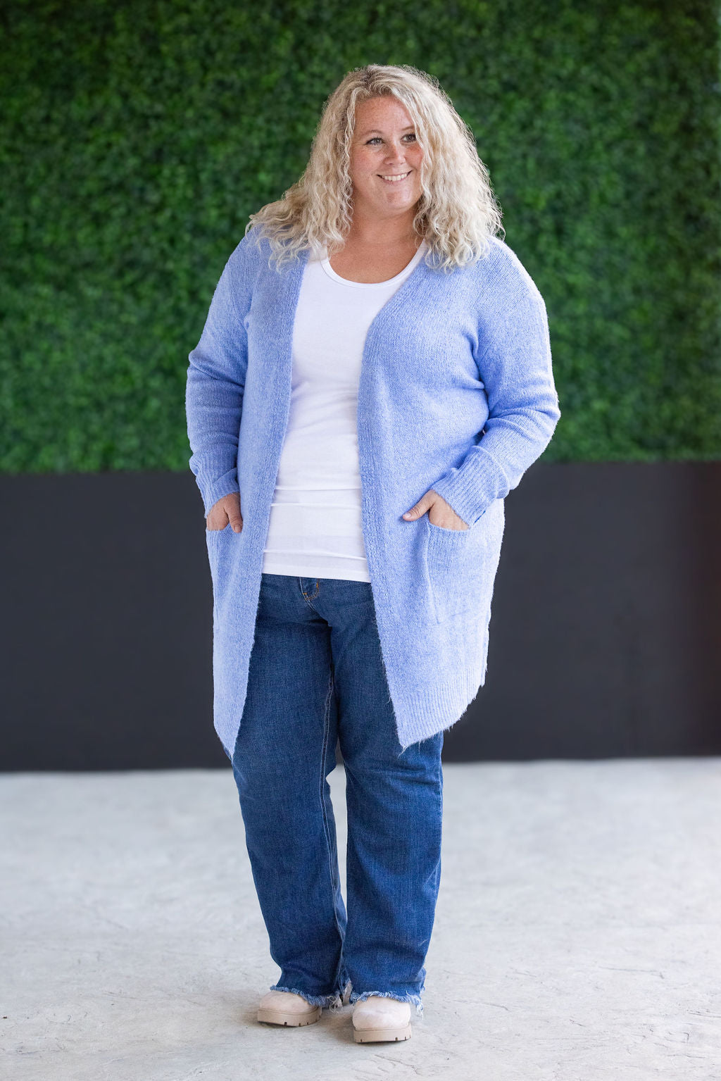 Michelle Mae Madison Cozy Cardigan - Blue