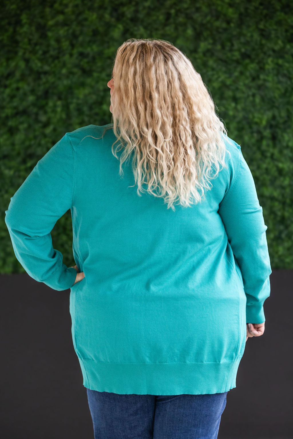 Michelle Mae High Pocket Cardigan - Teal FINAL SALE