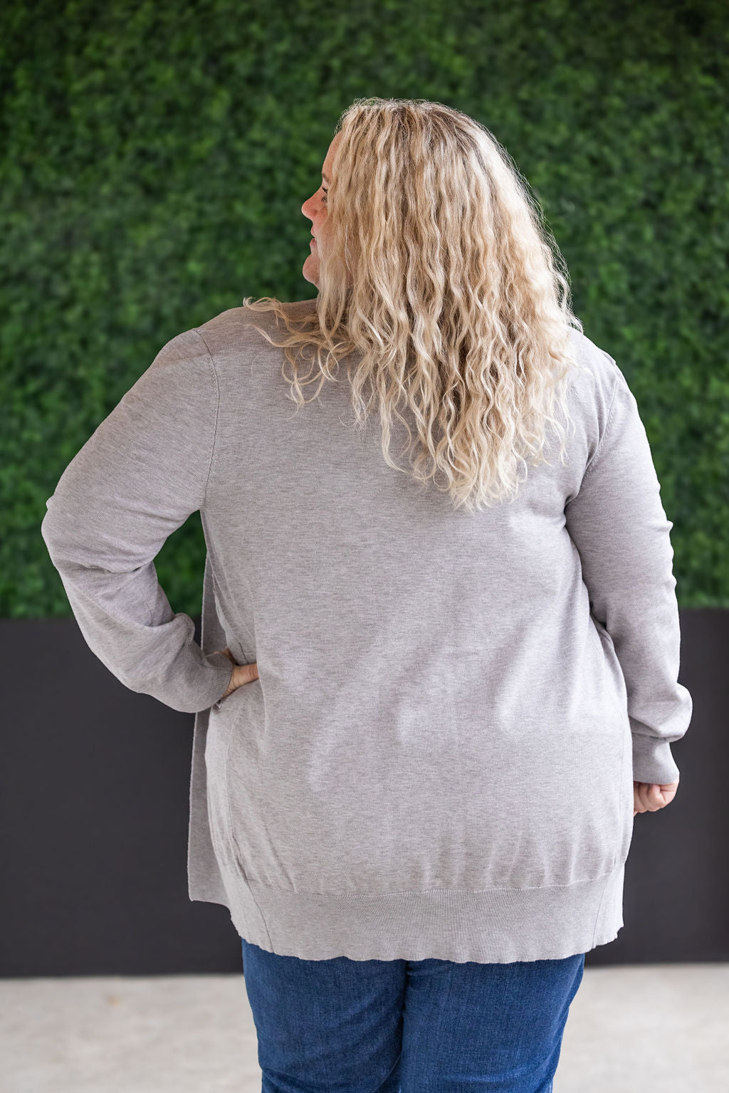 Michelle Mae High Pocket Cardigan - Grey FINAL SALE