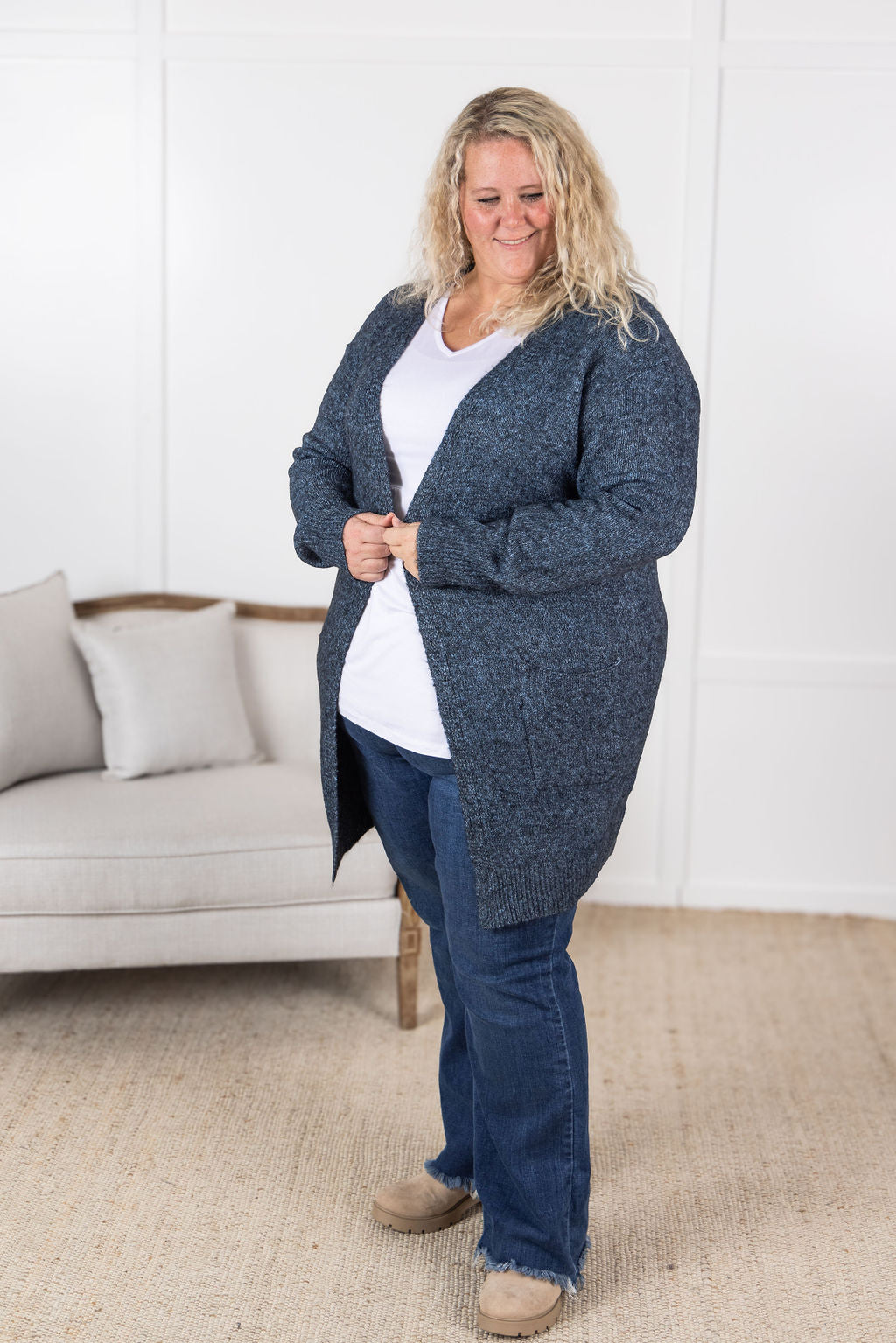 Michelle Mae Madison Cozy Cardigan - Midnight Skies