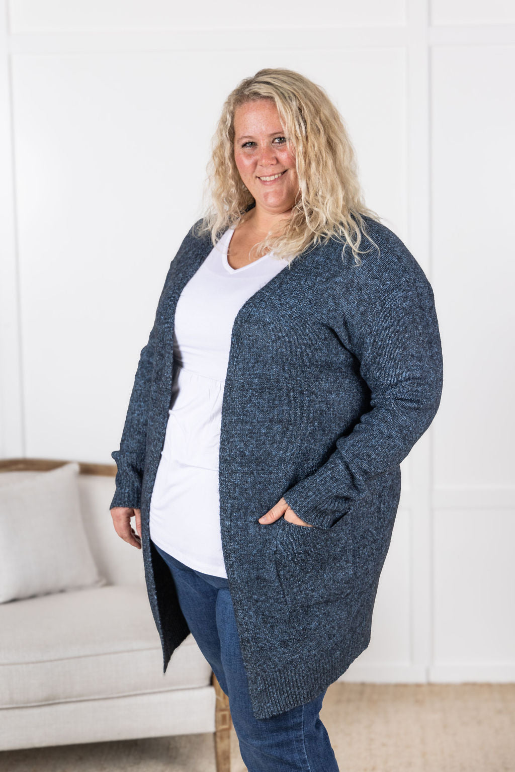 Michelle Mae Madison Cozy Cardigan - Midnight Skies