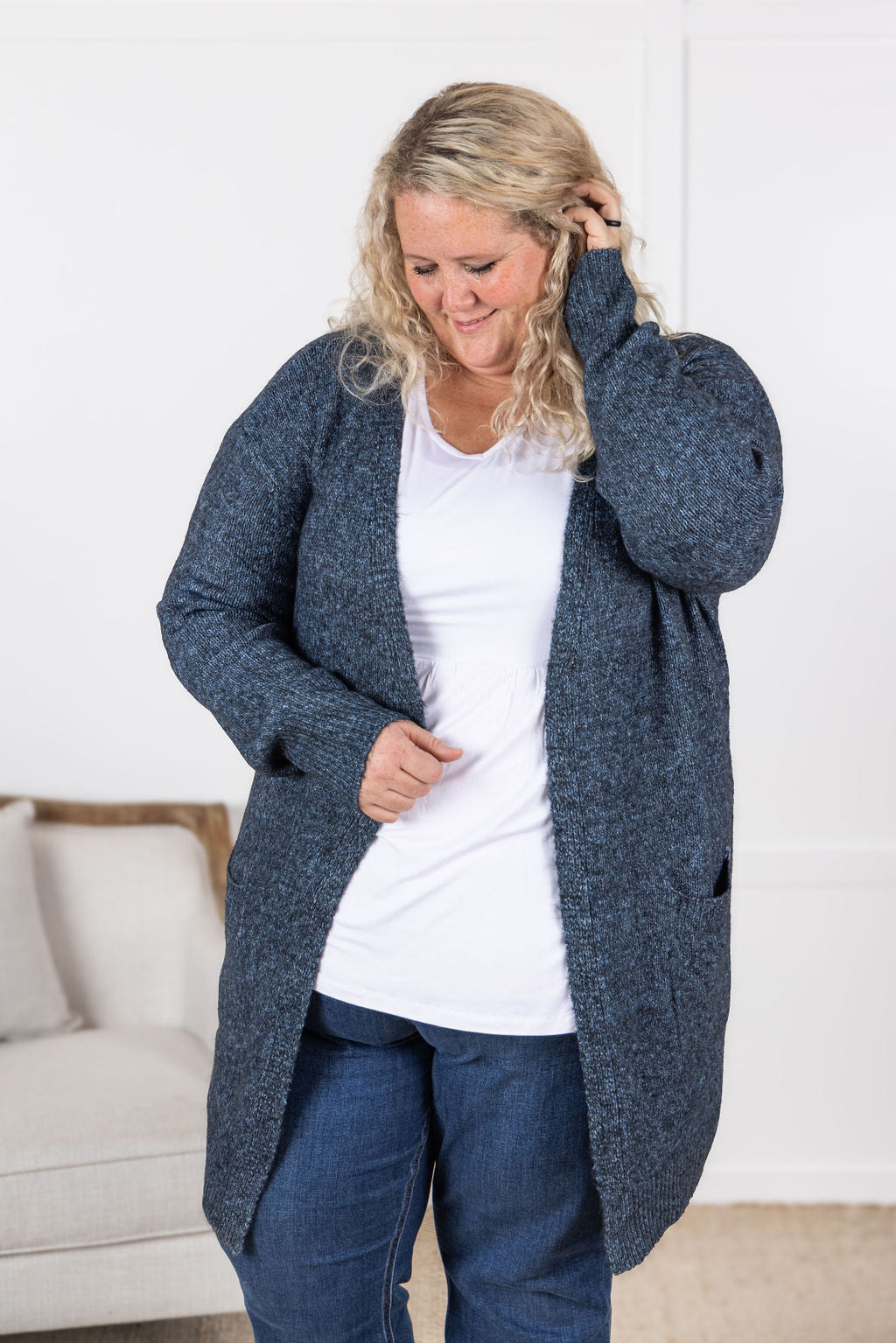 Michelle Mae Madison Cozy Cardigan - Midnight Skies