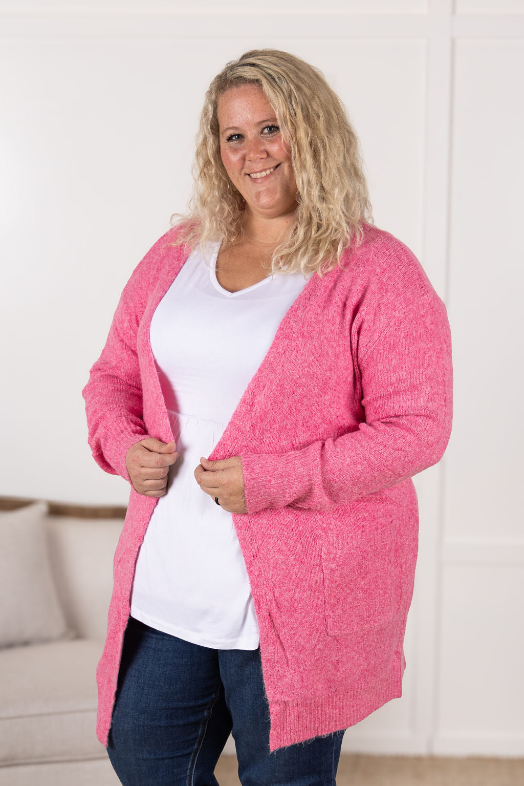 Michelle Mae Madison Cozy Cardigan - Pink