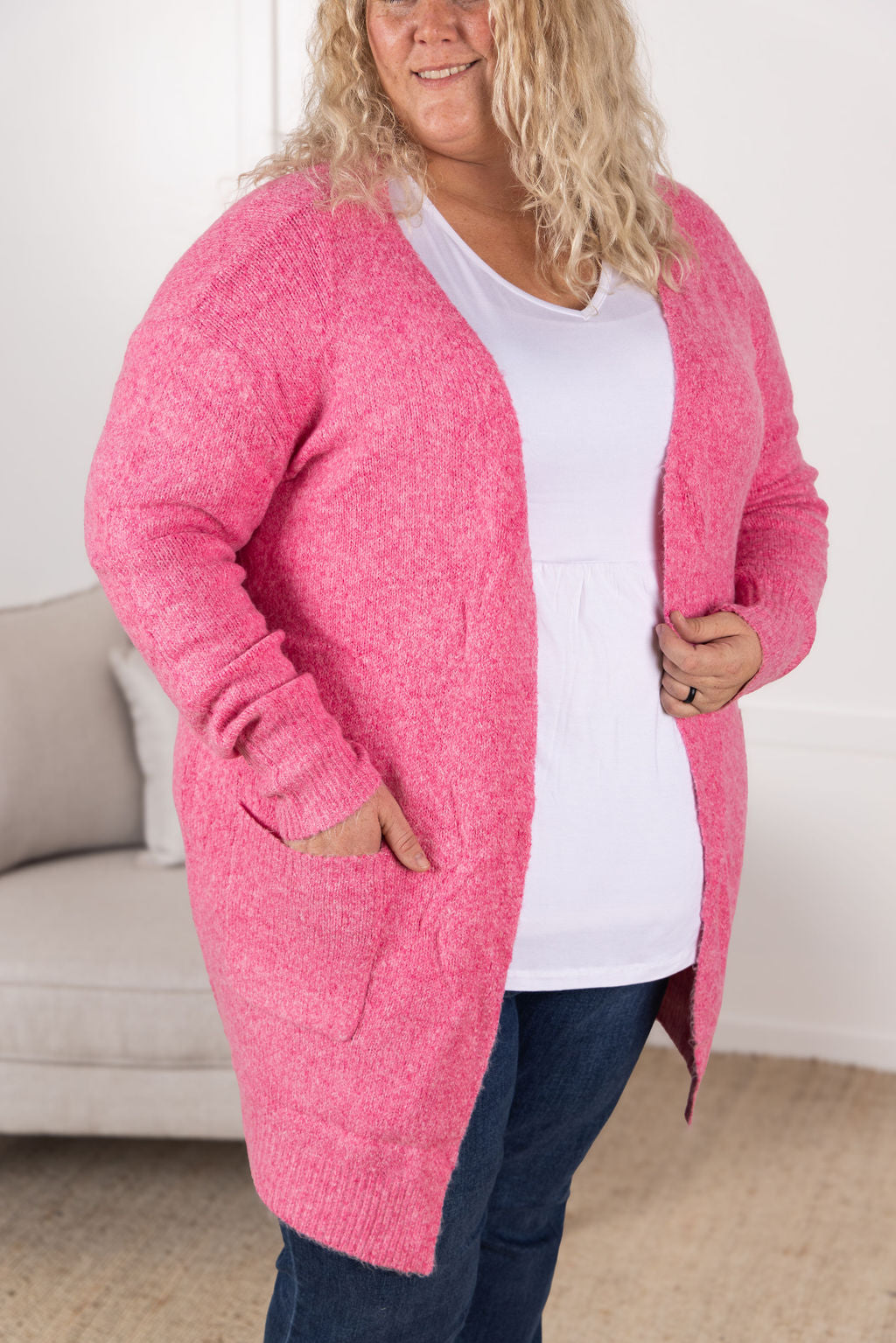 Michelle Mae Madison Cozy Cardigan - Pink