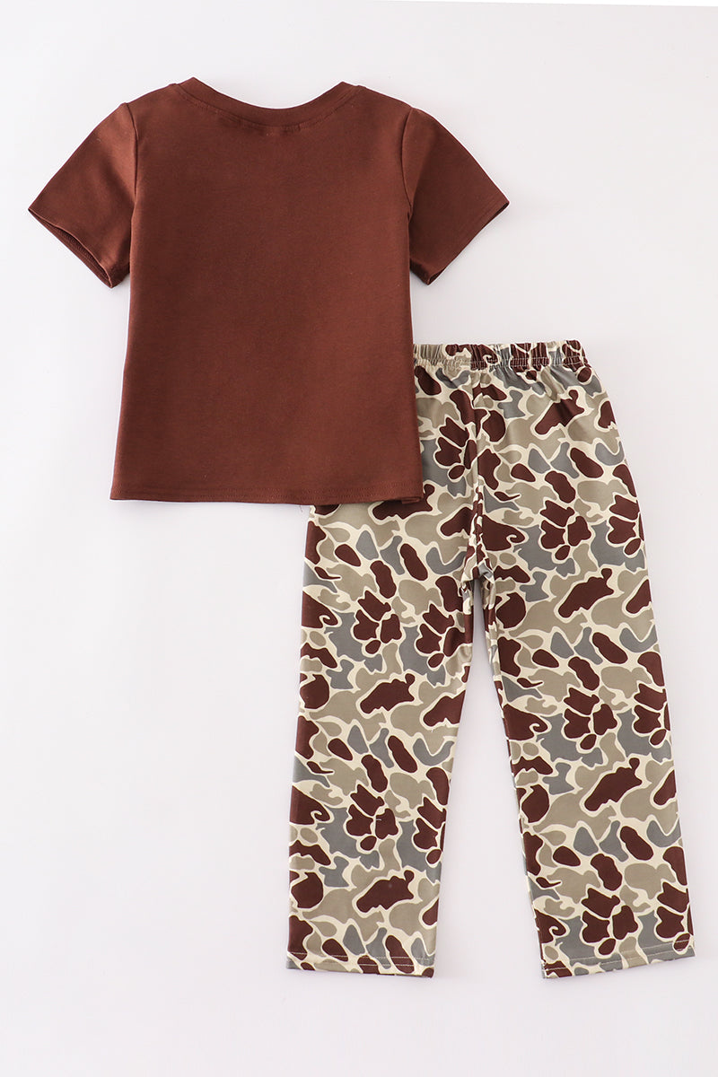 Abby & Evie Brown camouflage boy set