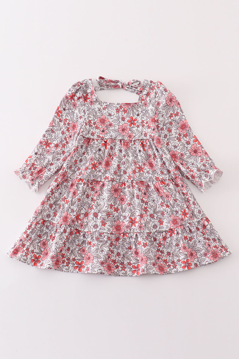 Abby & Evie Pink floral print dress