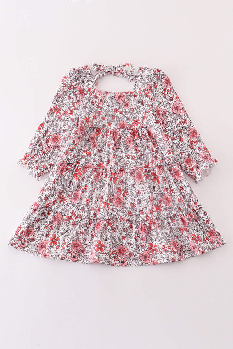 Abby & Evie Pink floral print dress