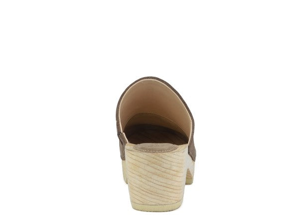 RAG & CO DARCIE TAUPE SUEDE CLOGS - G Marie's Boutique 