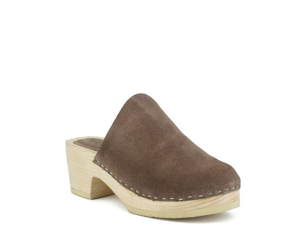 RAG & CO DARCIE TAUPE SUEDE CLOGS - G Marie's Boutique 