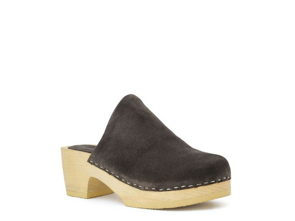 RAG & CO DARCIE TAUPE SUEDE CLOGS - G Marie's Boutique 