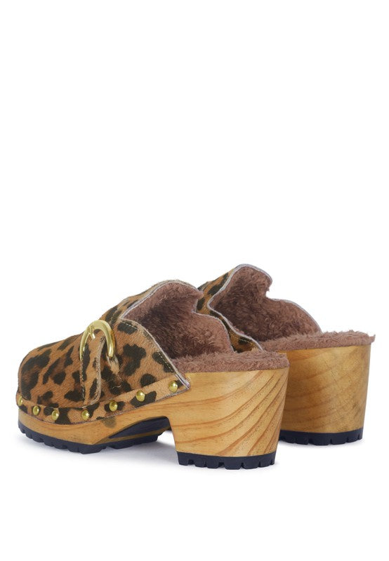 PRUNUS BUCKLED SUEDE ROUND TOE MULE CLOGS - G Marie's Boutique 