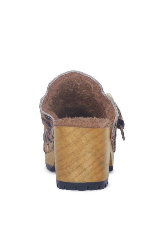 PRUNUS BUCKLED SUEDE ROUND TOE MULE CLOGS - G Marie's Boutique 