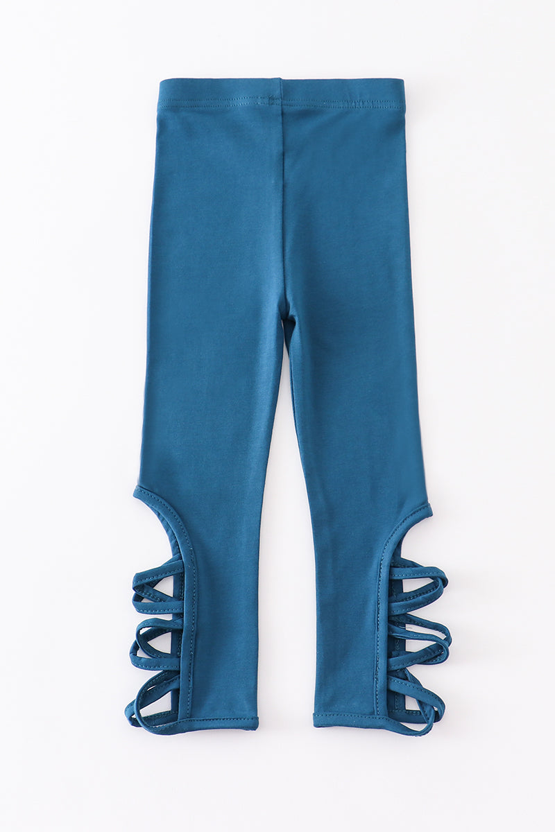 Abby & Evie Blue hollow out legging