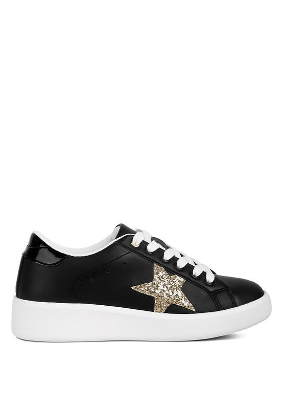 Starry Glitter Star Detail Sneakers - G Marie's Boutique 