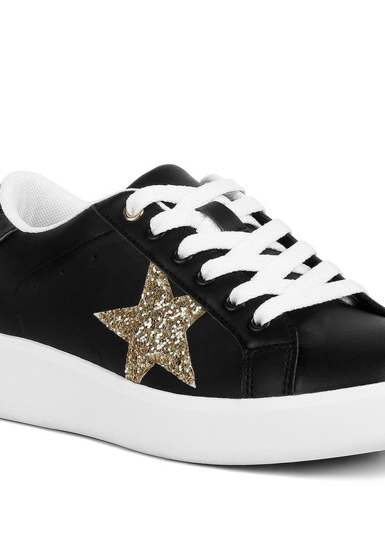 Starry Glitter Star Detail Sneakers - G Marie's Boutique 