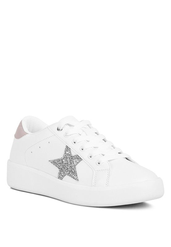 Starry Glitter Star Detail Sneakers - G Marie's Boutique 