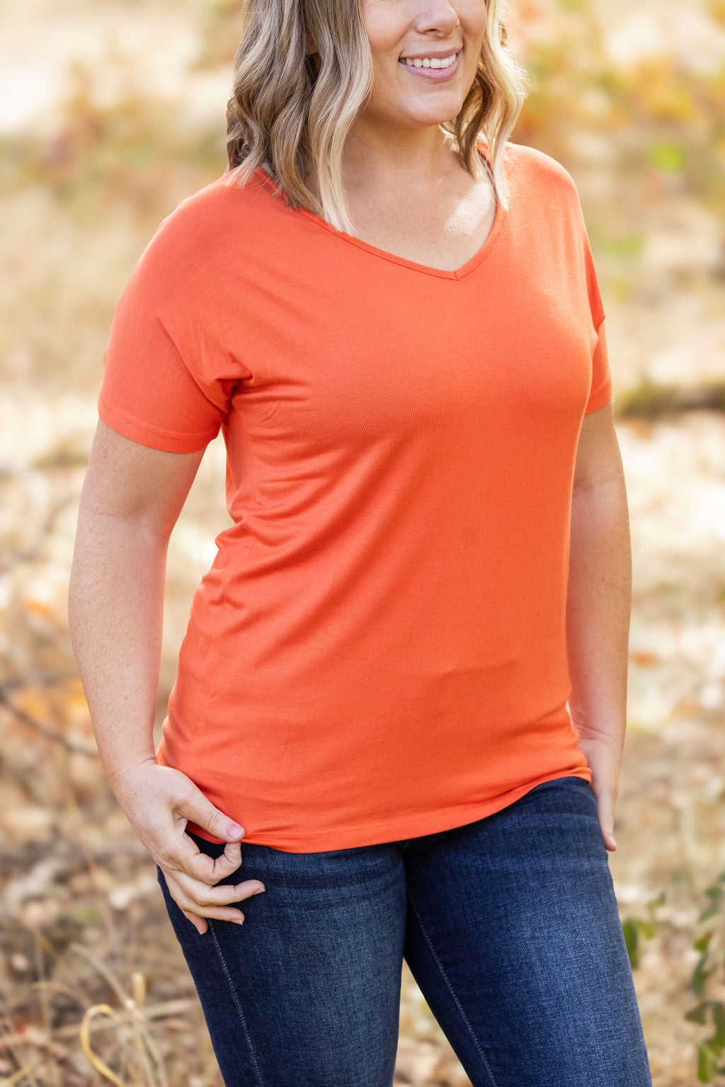 Michelle Mae Chloe Cozy Tee - Pumpkin