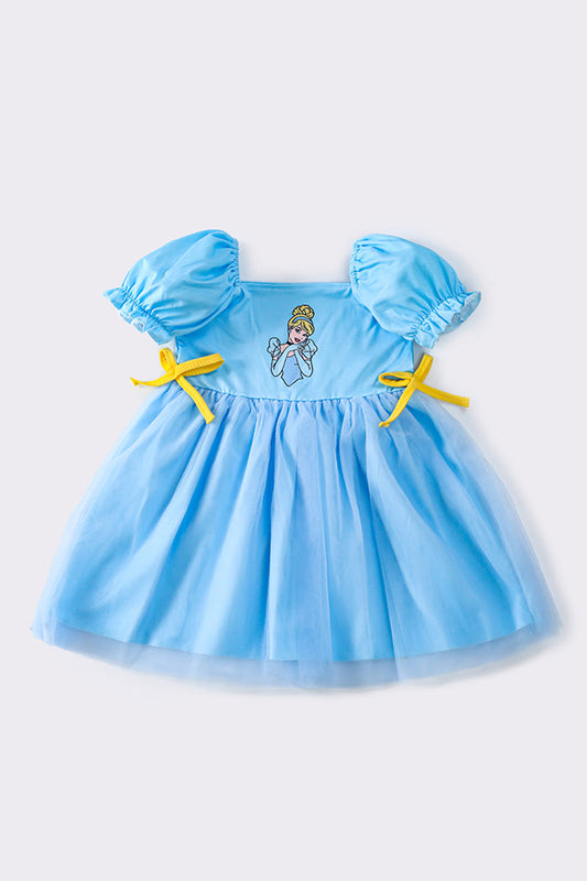 Blue princess tulle dress