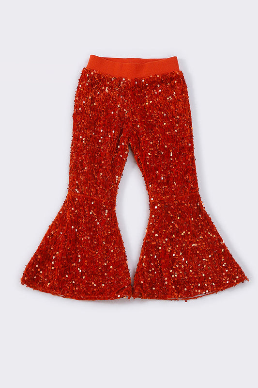 Sassy Soul Orange sequin bell pants