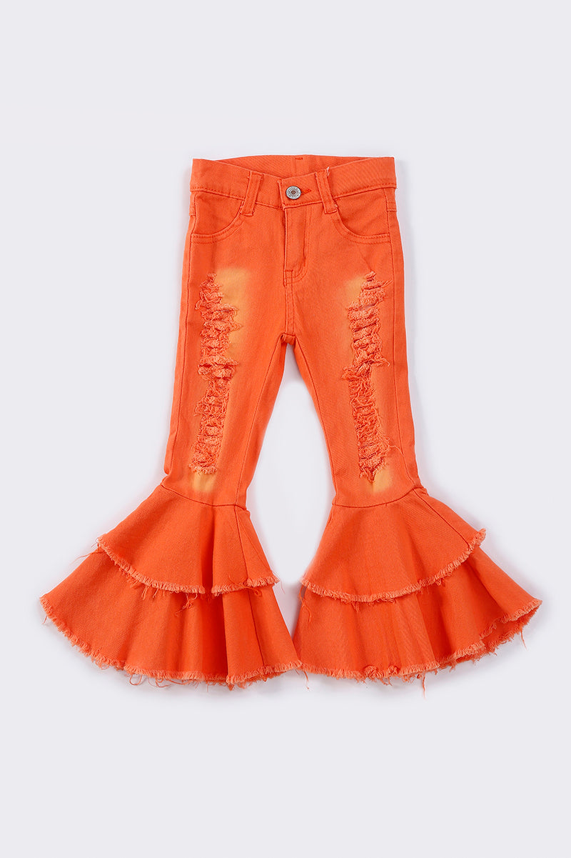 Sassy Soul Orange double layered denim jeans