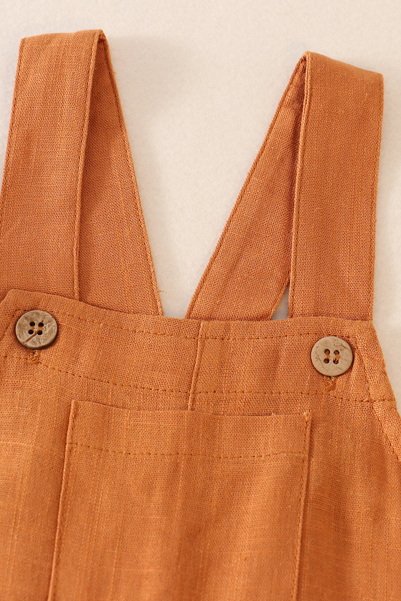 Caramel linen  boy pocket jonjon