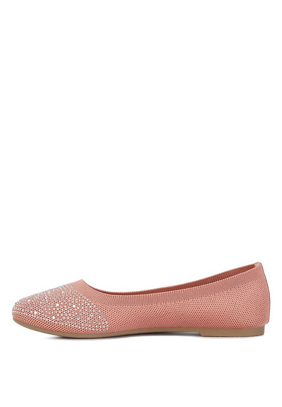 Splash Rhinestones Embellished Ballet Flats - G Marie's Boutique 