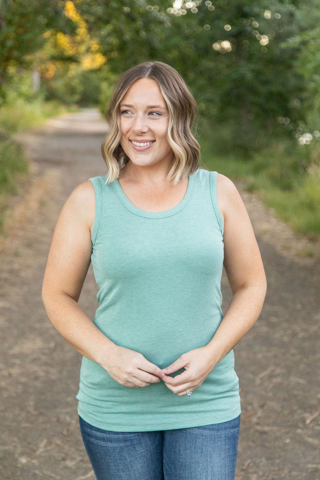 Michelle Mae Ava Tank - Sage