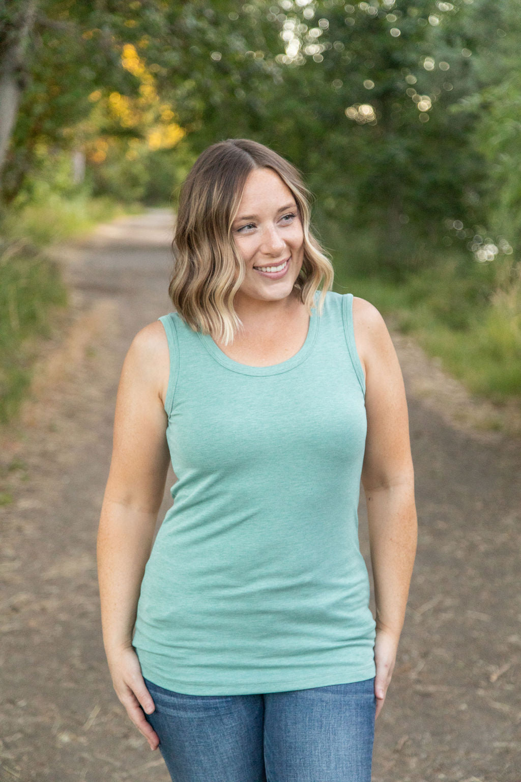 Michelle Mae Ava Tank - Sage