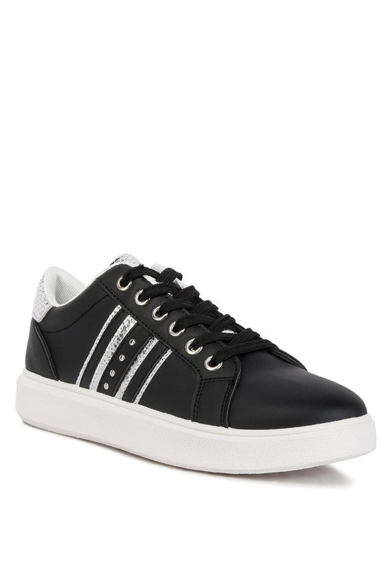 Claude Faux Leather Back Panel Detail Sneakers - G Marie's Boutique 