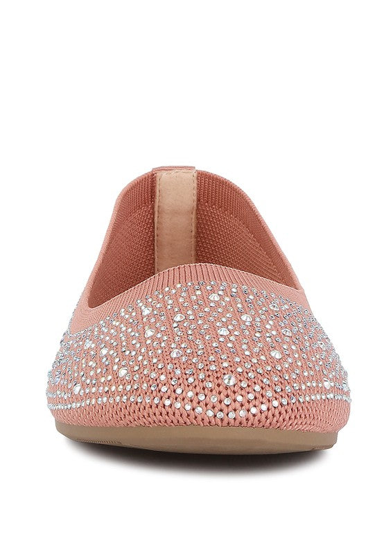 Splash Rhinestones Embellished Ballet Flats - G Marie's Boutique 