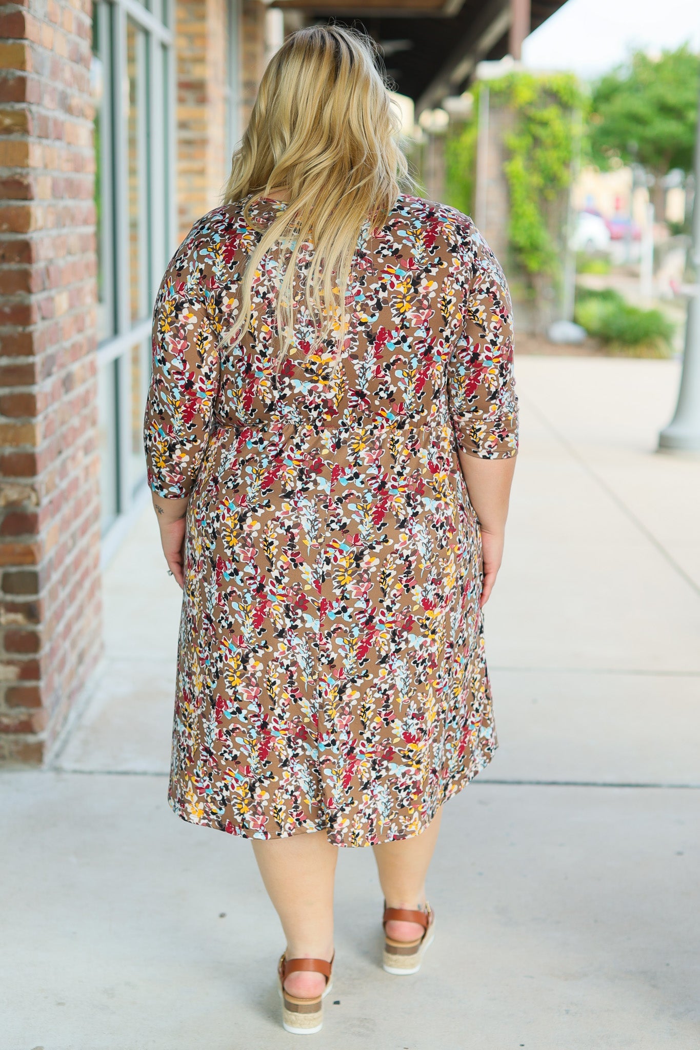 Michelle Mae Taylor Dress - Mocha Floral