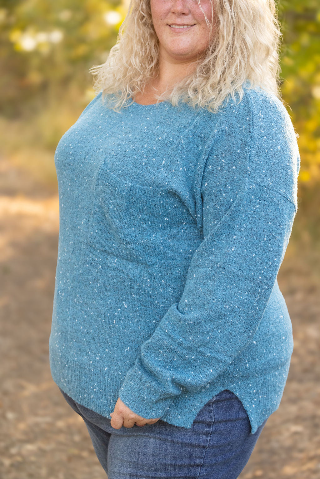 Michelle Mae Confetti Sweater - Blue