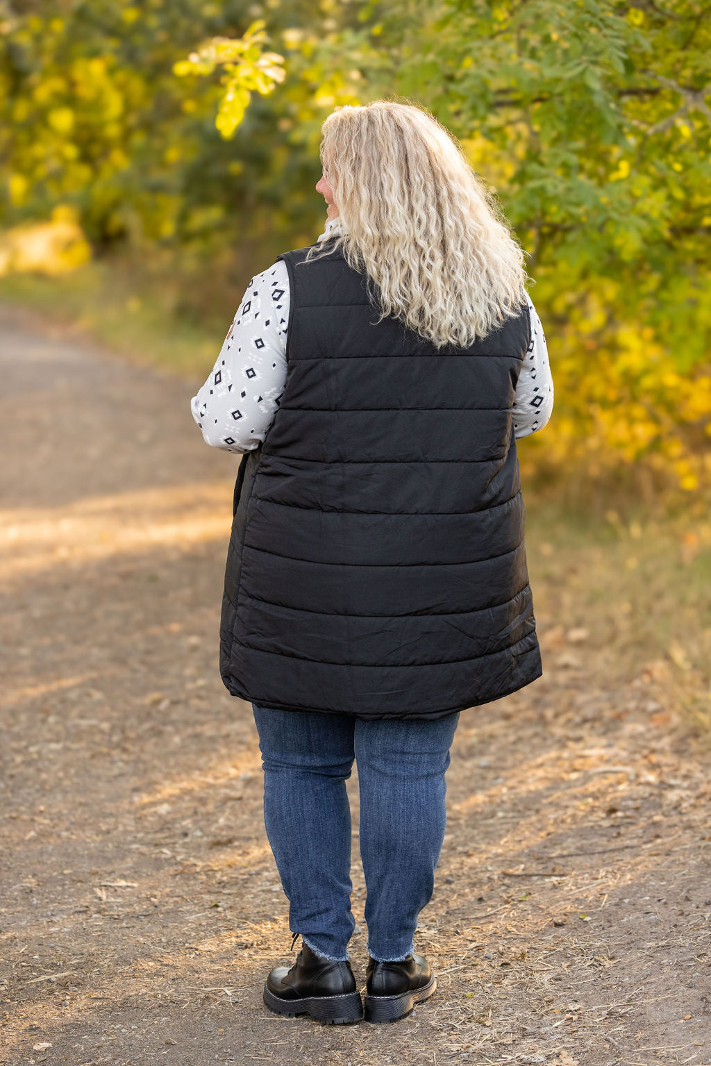 Michelle Mae Harlow Long Vest - Black