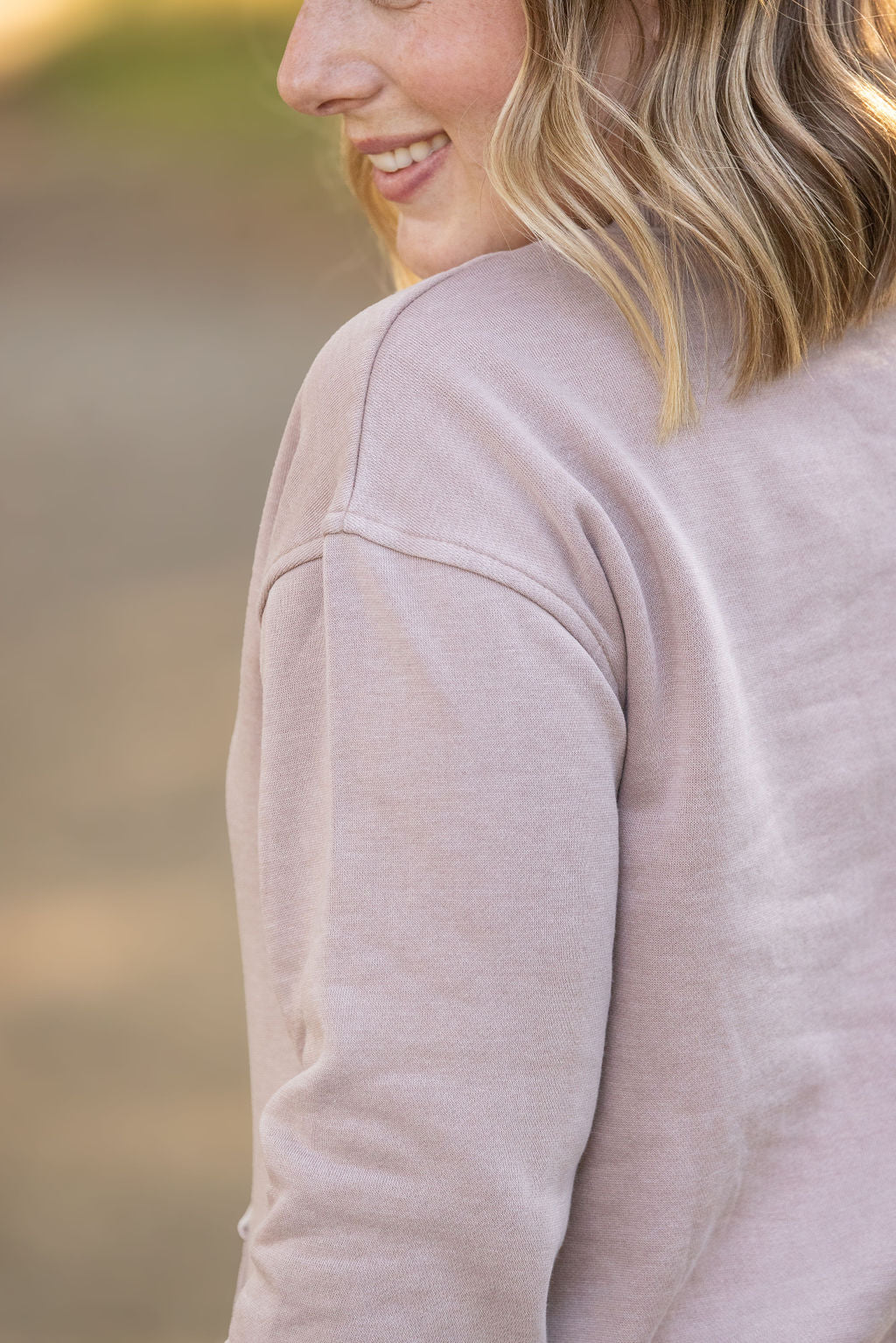 Michelle Mae Vintage Wash Pocket Pullover - Blush Pebble