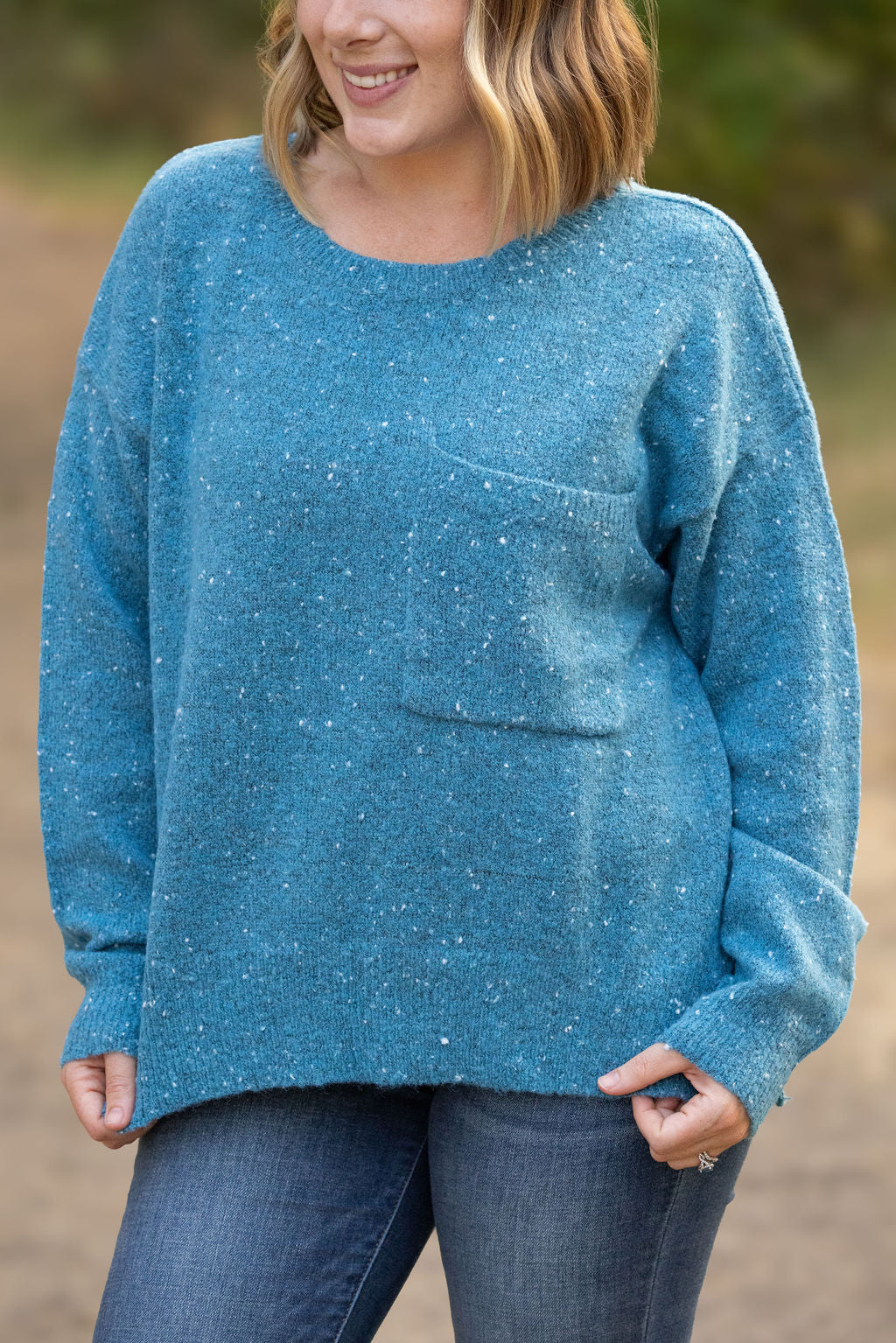 Michelle Mae Confetti Sweater - Blue