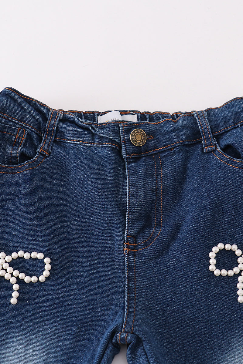 Abby & Evie Medium Blue pearl denim jeans