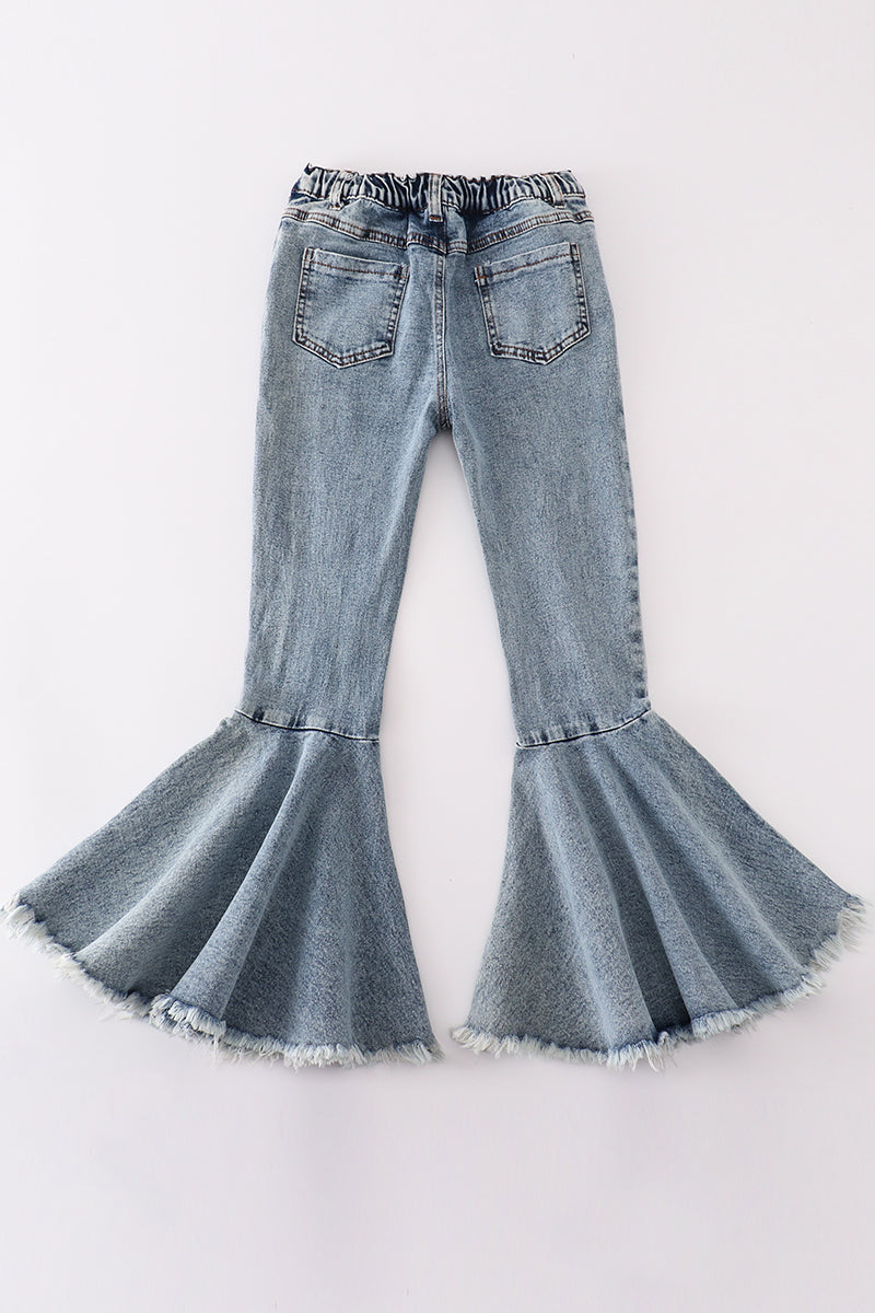 Abby & Evie Gray pearl denim jeans