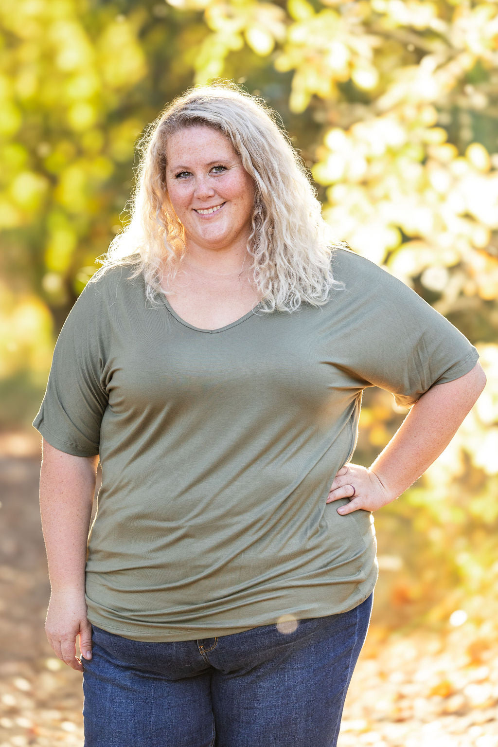 Michelle Mae Chloe Cozy Tee - Olive