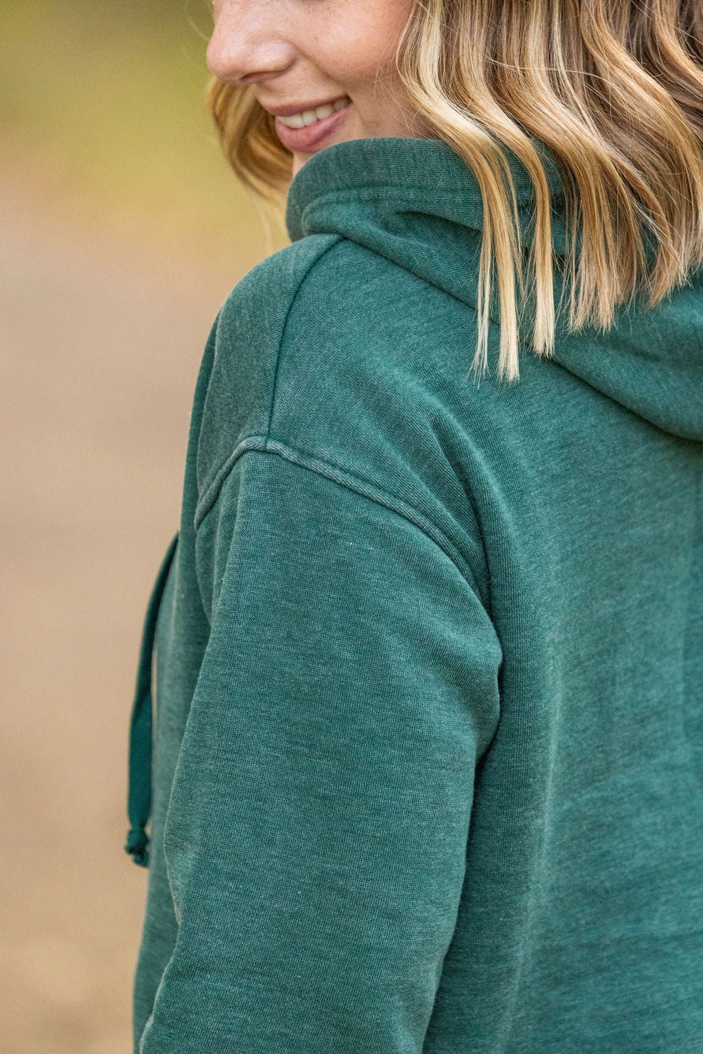 Michelle Mae Vintage Wash Hoodie - Hunter Green