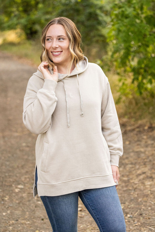 Michelle Mae Vintage Wash Hoodie - Beige