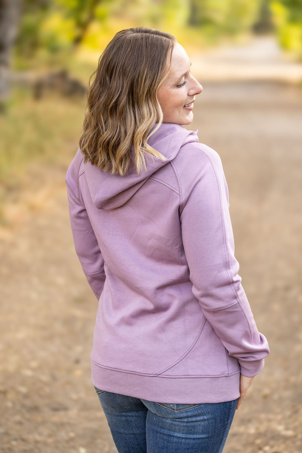 Michelle Mae Scuba HalfZip Hoodie - Lavender