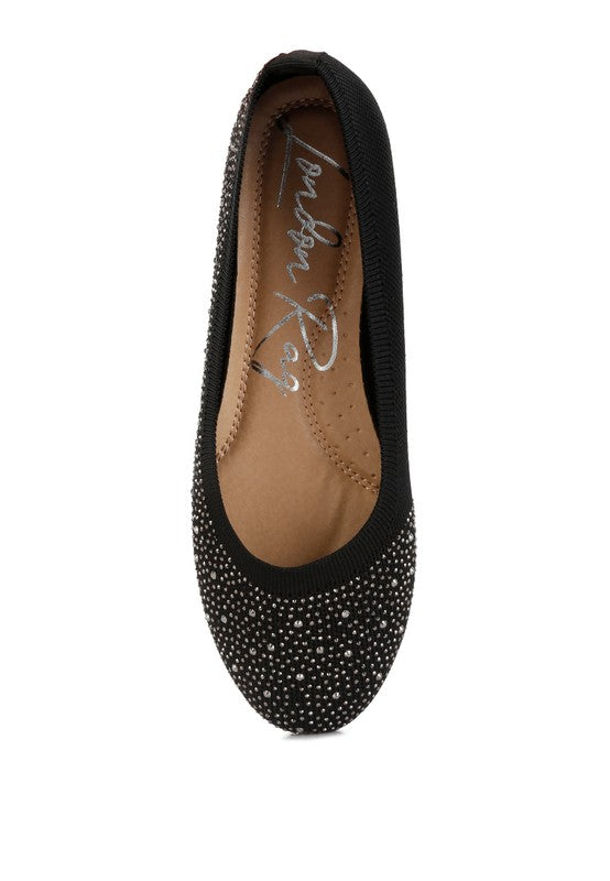 Splash Rhinestones Embellished Ballet Flats - G Marie's Boutique 